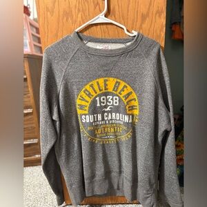 Gray Myrtle Beach Graphic Sweater